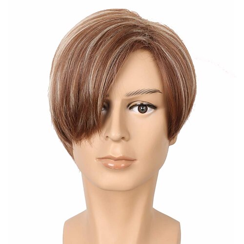 

Short Straight Brown Hair Wigs Heat Resistant Anime Costume Cosplay Wig