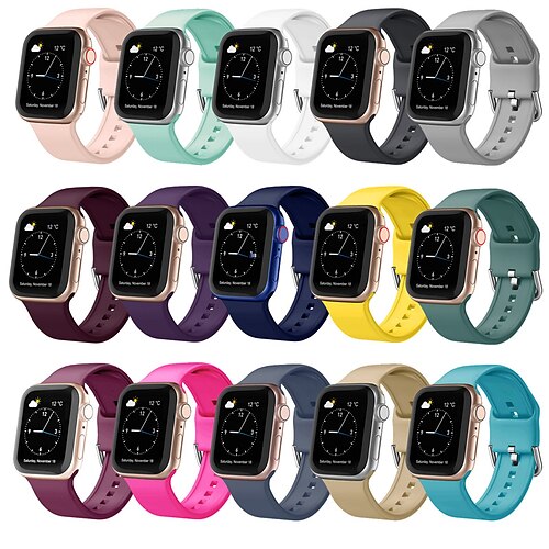Sport Band Compatible with Apple Watch band 38mm 40mm 41mm 42mm 44mm 45mm 49mm Adjustable Breathable Silicone Strap Replacement Wristband for iwatch Series Ultra 8 7 6 5 4 3 2 1 SE, lightinthebox  - buy with discount