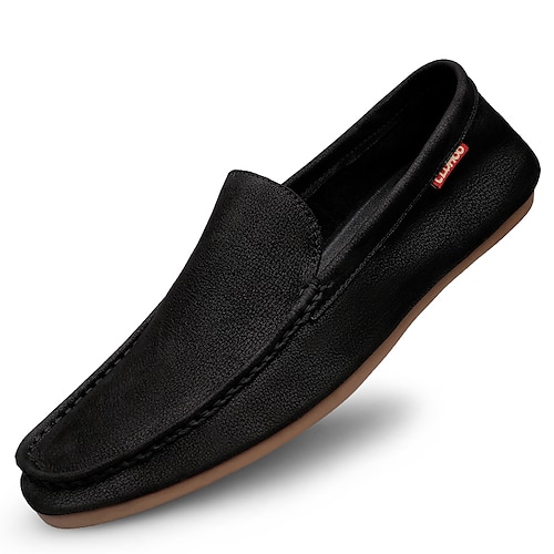 

Men's Loafers Slip-Ons Casual Classic Daily Office Career PU Black Gray Khaki Spring Summer