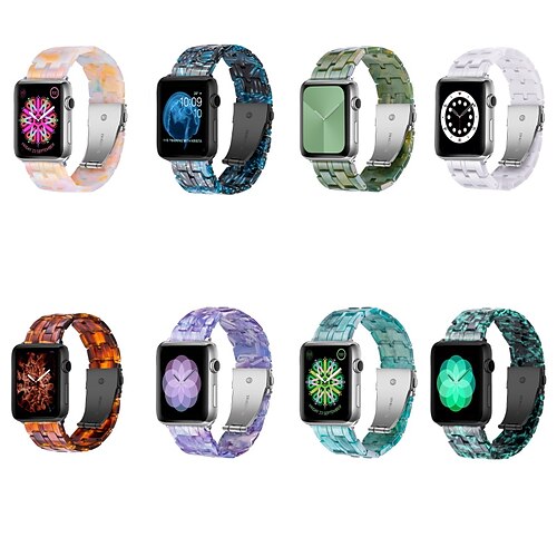 

1PC Smart Watch Band Compatible with Apple iWatch Series 8 7 6 5 4 3 2 1 SE Sport Band for iWatch Smartwatch Strap Wristband Resin Waterproof Adjustable Breathable