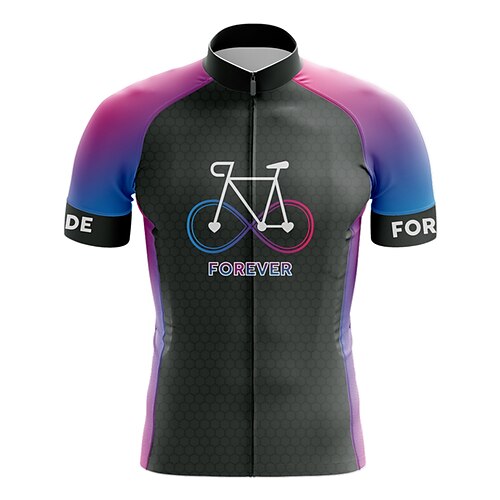 

21Grams Men's Cycling Jersey Short Sleeve Bike Top with 3 Rear Pockets Mountain Bike MTB Road Bike Cycling Breathable Quick Dry Moisture Wicking Reflective Strips Black Graphic Polyester Spandex