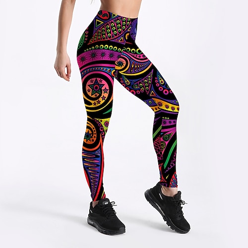 

Women's Yoga Pants Tummy Control Butt Lift High Waist Yoga Fitness Gym Workout Leggings Bottoms Violet Sports Activewear High Elasticity Skinny / Athletic / Athleisure