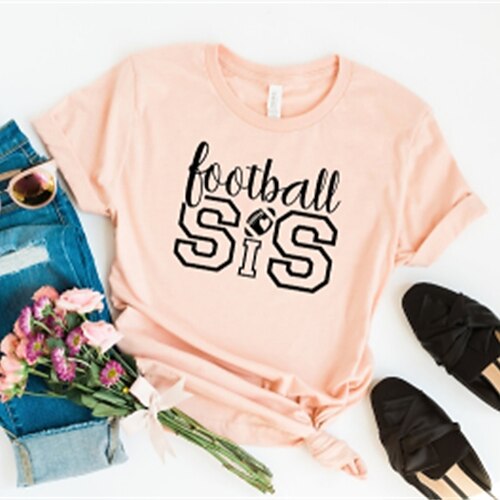 

Women's T shirt Tee Text Casual Weekend Painting T shirt Tee Short Sleeve Print Round Neck Basic Pink S / 3D Print