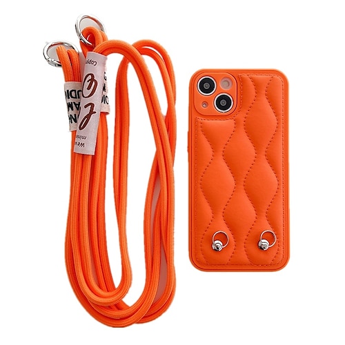 

Phone Case For Apple Back Cover iPhone 13 Pro Max 12 11 X XR XS Max Bumper Frame Full Body Protective with Removable Cross Body Strap Solid Colored PU Leather