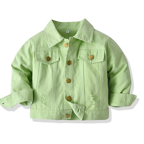 

Kids Boys Jacket Outerwear Plain Long Sleeve Coat Daily Cotton Cool Black Blue Light Green Winter Fall 2-8 Years