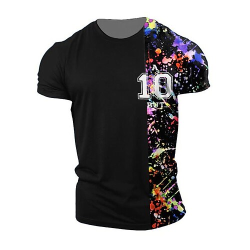 

Men's Unisex T shirt Tee 3D Print Graphic Prints Crew Neck Street Daily Print Short Sleeve Tops Casual Classic Big and Tall Sports Black / Summer