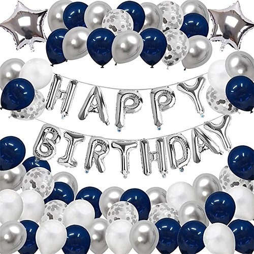 

1set Bursdag Stjerner Gratulerer med dagen Festival / Fest Ballong til Gave Dekorasjon Party 18 tommers Aluminum
