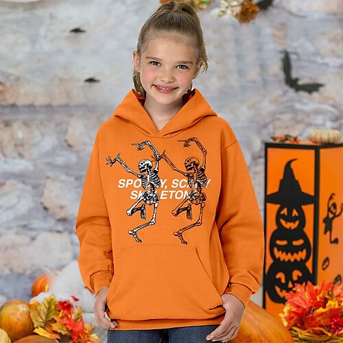 

Kids Girls' Dress Skull A Line Dress Above Knee Dress Daily Print Short Sleeve Cute Dress 3-12 Years Spring Yellow