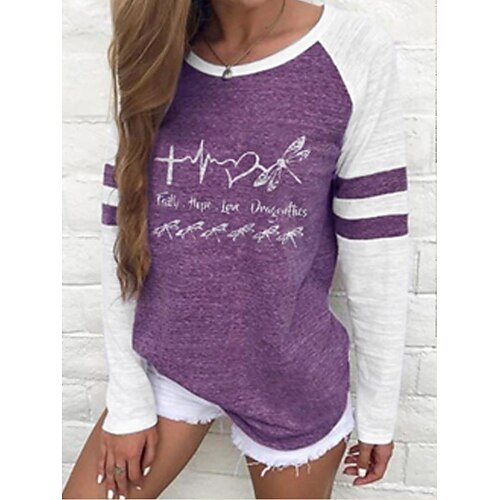 

Women's Sweatshirt Stripes Color Block Casual Daily Sports Casual Streetwear Hoodies Sweatshirts Green Black Purple