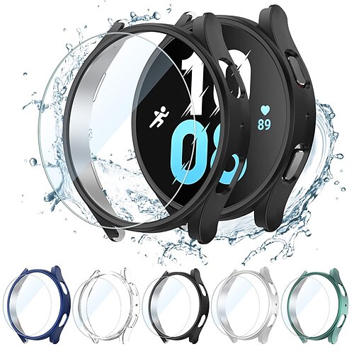 

[55Pack] Watch Case with Screen Protector Compatible with Galaxy Watch 5/Galaxy Watch 4 Screen Protector Case 40mm KIMILAR Anti-Fog Tempered Glass and Hard PC Protective Bumper Compatible with Samsung Galaxy Watch 5 40mm and Galaxy Watch 4 40mm