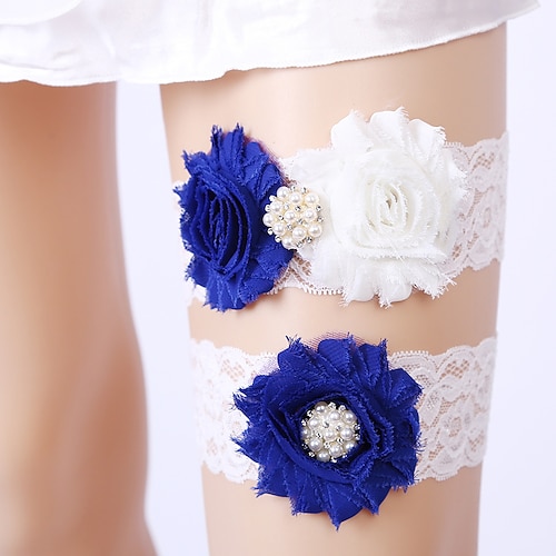 

Polyester Modern Contemporary Wedding Garter With Flower / Bandage Garters Wedding Party