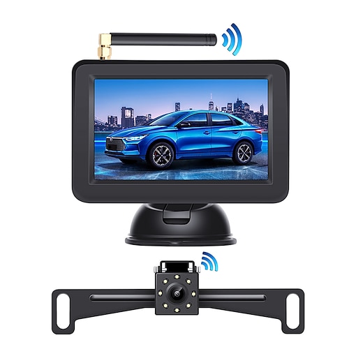 

ksj-430w 4.3 inch TFT-LCD 480p 1/4 inch color CMOS Wireless 120 Degree 4.3 inch Car Rear View Kit Waterproof / LCD Screen / AHD for Car Reversing camera