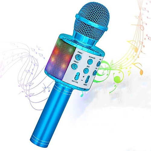 

Kids Karaoke Microphone Wireless Karaoke Microphone with LED Light for Girls 3-12 Years Old Christmas Gift Toys for Kids