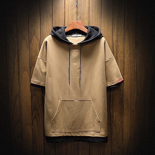 

Men's Pullover Hoodie Sweatshirt Full Zip Hoodie Solid Color Pocket Sports Outdoor Daily Sports Basic Casual Hoodies Sweatshirts Black Army Green Khaki