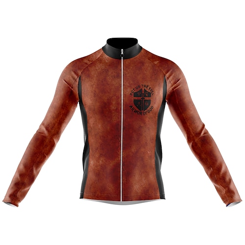

Men's Cycling Jersey Long Sleeve Bike Jersey with 3 Rear Pockets Mountain Bike MTB Road Bike Cycling Cycling Breathable Ultraviolet Resistant Quick Dry Burgundy Polyester Sports Clothing Apparel