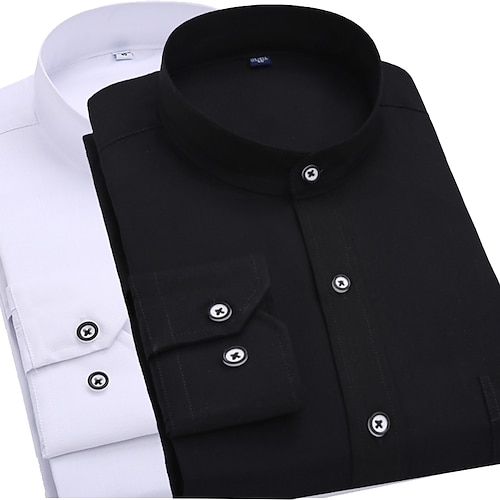 

Men's Dress Shirt Tuxedo Shirts Casual Shirt Graphic Prints Square Neck White Black Wedding Party Long Sleeve Clothing Apparel Fashion Exaggerated Chinese Style Formal / Club / Slim