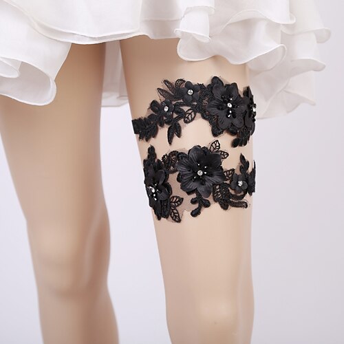 

Polyester Modern Contemporary Wedding Garter With Appliques / Bandage Garters Wedding Party