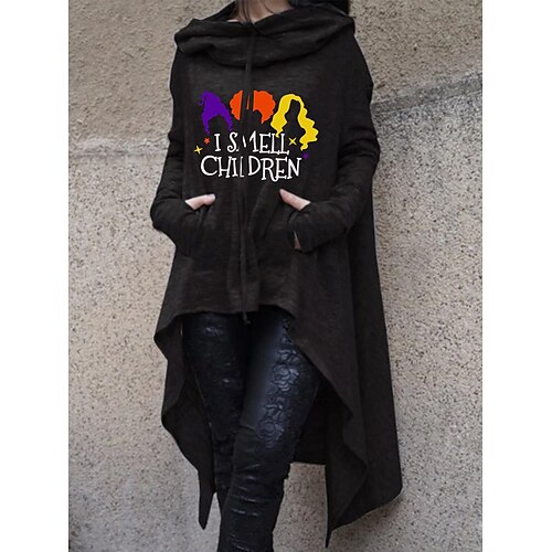 

Women's Hoodie Hocus Pocus 3D Print Halloween 3D Print Halloween Hoodies Sweatshirts Loose Fit White Black / Winter