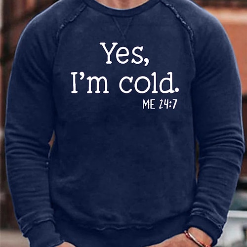 

Men's Sweatshirt Pullover Blue White Black Crew Neck Graphic Letter Print Going out Streetwear Designer Casual Winter Fall & Winter Clothing Apparel Hoodies Sweatshirts Long Sleeve