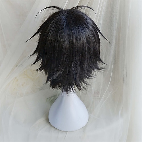  One Piece Monkey D. Luffy Wigs High Quality Anime One Piece Monkey D. Luffy Short Black Cosplay Wig Heat Resistant Synthetic Hair Wigs