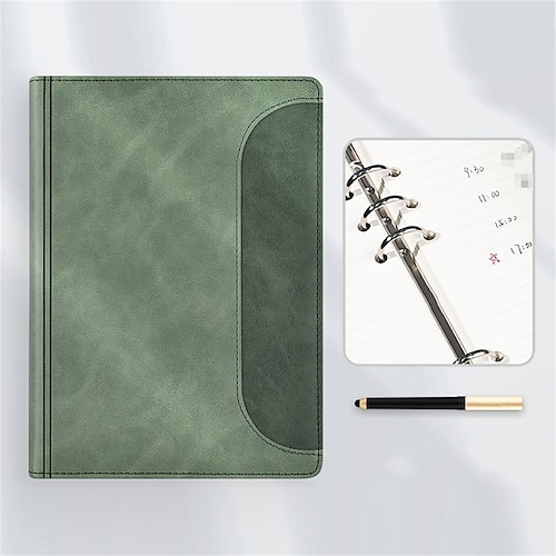 

Leather Notebook Notebook Lined A5 5.8×8.3 Inch Simplicity Leather Hardcover Portable 160 Pages Notebook for School Office Business