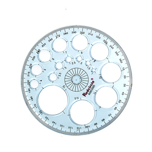 

Helix Angle and Circle Maker with Integrated Circle Templates 360 Degree 6 Inch / 15cm