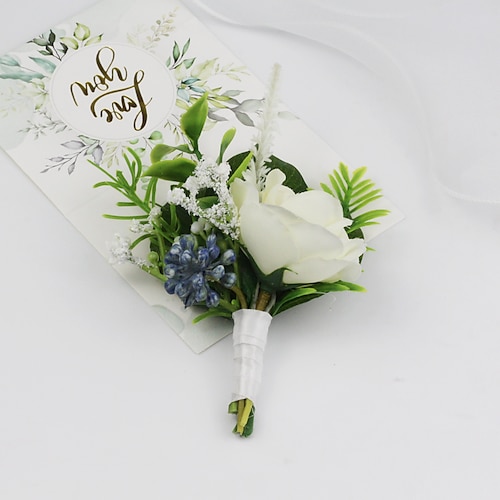 

Wedding wrist flowers Boutonnieres Wedding / Special Occasion Nonwoven Costume Jewelry