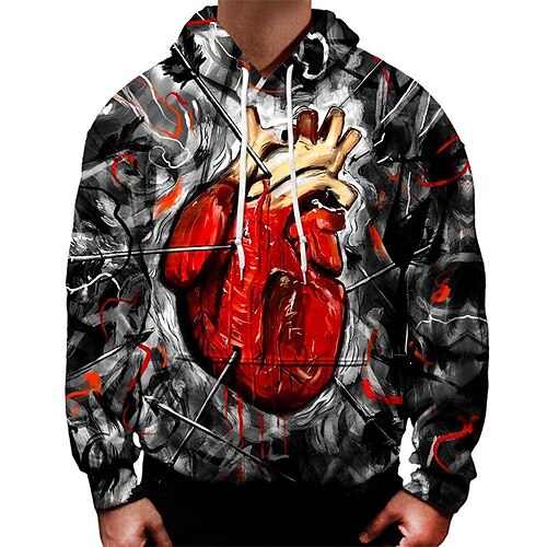 

Men's Unisex Hoodie Pullover Hoodie Sweatshirt Black Hooded Graphic Prints Print Daily Sports 3D Print Streetwear Designer Casual Spring & Fall Clothing Apparel Hoodies Sweatshirts Long Sleeve