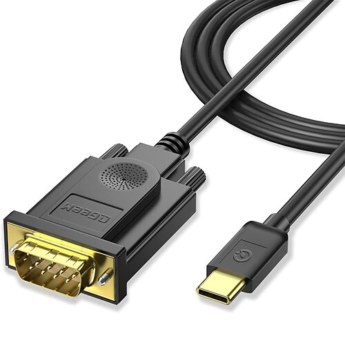 

USB C to VGA Cable Adapter QGeeM Sturdy Type C to VGA Cable Thunderbolt 3 Compatible with MacBook ProDell XPS 13/15Surface Book 2HP Spectre x360Lenovo Yoga 910 & MoreVGA to USB C(6ft)