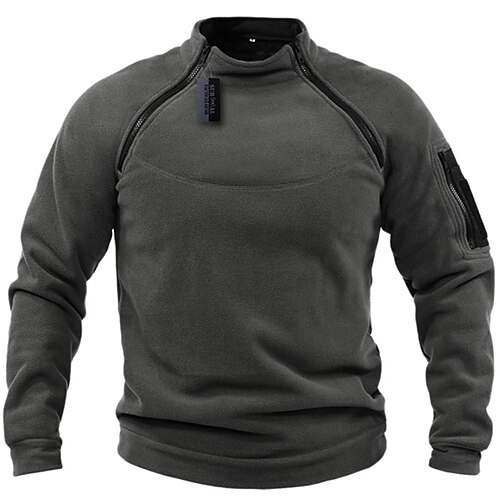 

Men's Polo Shirt Golf Shirt Graphic Turndown Wine Green Black Army Green Khaki 3D Print Outdoor Street Long Sleeve Zipper Print Clothing Apparel Fashion Designer Casual Breathable