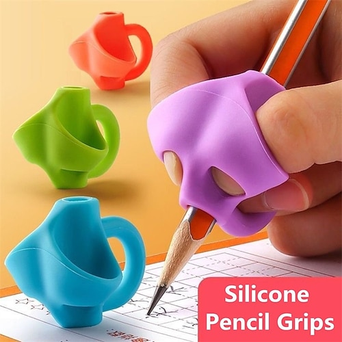 

12pcs Pencil Grip Waterproof Ergonomic Design Durable Silica Gel for School Student Home 8.62.22.5 cm