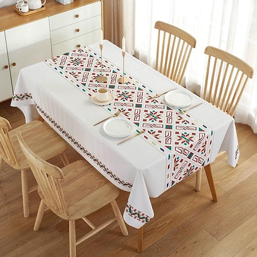 

Nordic Style Pastoral Tablecloth ,Washable Table Cover Dust-Proof Wrinkle Resistant for Restaurant,Picnic,Outdoor Dining,Cafe