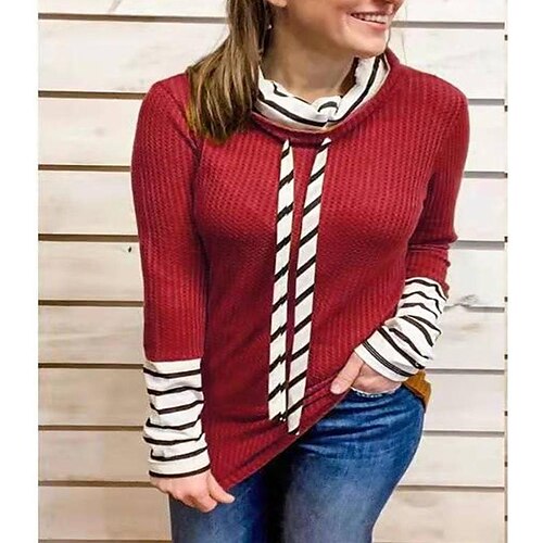 

turtleneck sweater women's long-sleeved solid color pile collar casual top shirt