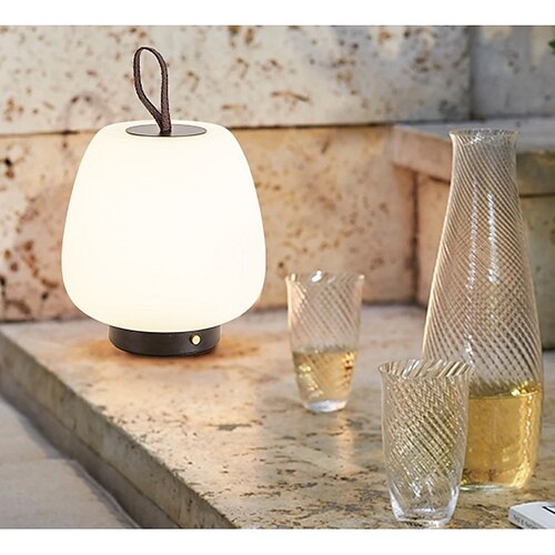 

Portable LED Lamp Rechargeable Night Light Nordic Designer Bedroom Bedside Table Study Reading Table Lantern Hanging Tent Light Suitable For Bedroom Living Room Camping Light