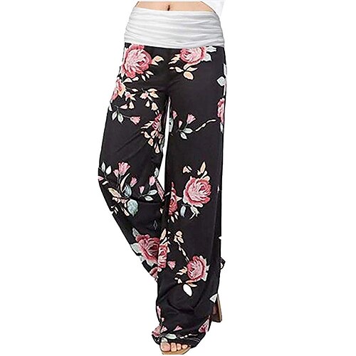 

cross-border supply european and american new women's milk silk stitching wide-leg pants amazon wish yoga sports pants women