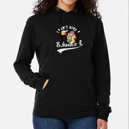 

Women's Pullover Hoodie Sweatshirt Active Streetwear Front Pocket Print Black Text Beer Sports Hooded Long Sleeve S M L XL XXL