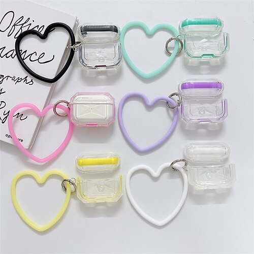 

Case Cover Compatible with AirPods Pro Airpods 1/2 AirPods 3 Waterproof Cute Transparent Transparent TPU Headphone Case