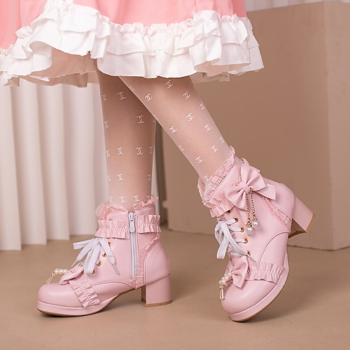 

Girls' Boots Princess Shoes Daily PU Princess Shoes Big Kids(7years ) Party Daily Tassel Butterfly White Black Rosy Pink Fall Winter / Booties / Ankle Boots
