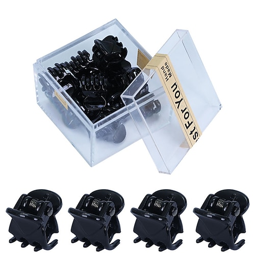 

Supermarket Boutique Hot Style 1.5cm Black Small Clip Love Small Hairpin 12 Transparent Boxed Hairpins