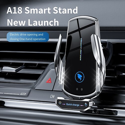

Wireless Car Charger Mount 15W qi Smart Sensor Fast Charging Auto Clamping Automatic Sensing clamp Cell Phone Holder Air Vent for Apple iPhone Samsung Huawei Xiaomi LG etc Android Smartphone