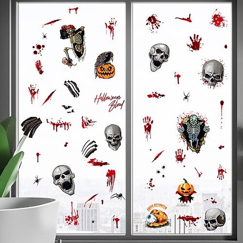 

Halloween Decorations Wall Stickers Decorative Wall Stickers PVC Home Decoration Wall Decal Wall Decoration Glass Window Decoration / Removable 2030cm9Pcs Wall Stickers for bedroom living room