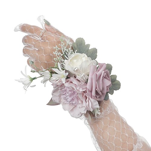 

Wedding wrist flowers Wrist Corsages Wedding / Wedding Party Artificial Flower Sweet