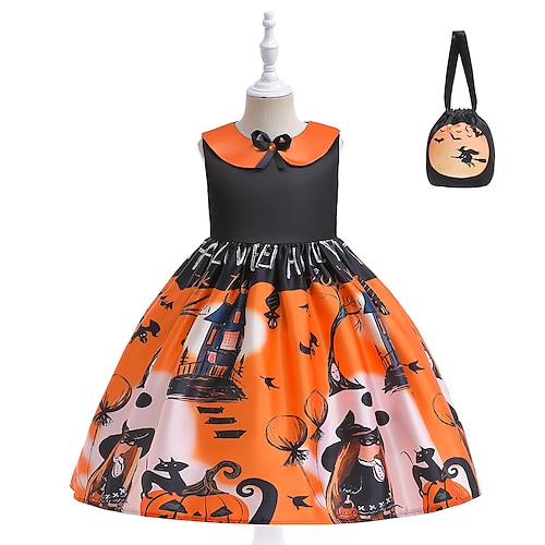 

Pumpkin Princess Dress Cosplay Costume Girls' Cosplay Festival Children's Day Festival / Holiday Orange Easy Carnival Costumes Pumpkin Printing / Bags and Purses / Bags and Purses