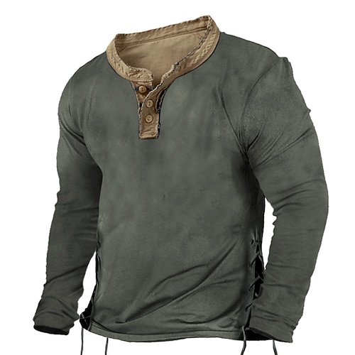 

Men's Sweatshirt Pullover Color Block Daily Holiday Going out Streetwear Casual Clothing Apparel Hoodies Sweatshirts Long Sleeve Green