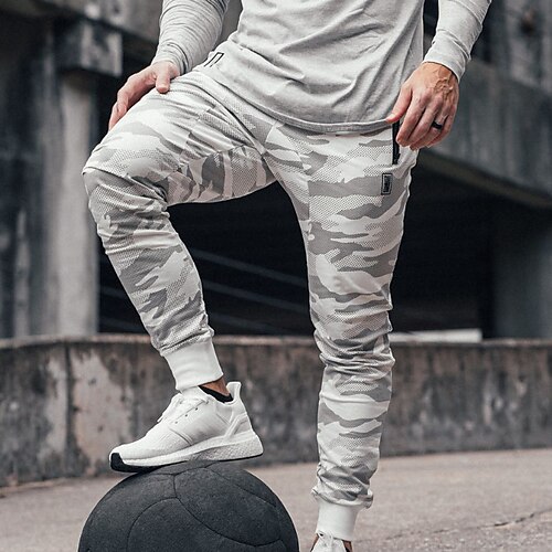 

Men's Joggers Sweatpants Drawstring Zipper Pocket Bottoms Athletic Athleisure Winter Breathable Quick Dry Moisture Wicking Fitness Gym Workout Running Sportswear Activewear Dark Grey White Black