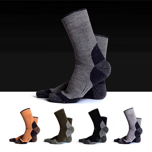 

Men's Women's Merino Wool Hiking Socks Ski Socks Sports Socks Outdoor Breathable Soft Sweat wicking Comfortable Socks Wool Purple Black Sky blue for Fishing Climbing Camping