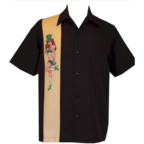 

Men's Shirt Striped Portrait Turndown Black Short Sleeve 3D Print Outdoor Street Button-Down Print Tops Fashion Casual Breathable / Summer / Spring / Summer