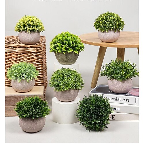 

amazon explosion model combination simulation potted nordic style home desktop decoration green plant mini simulation plant bonsai