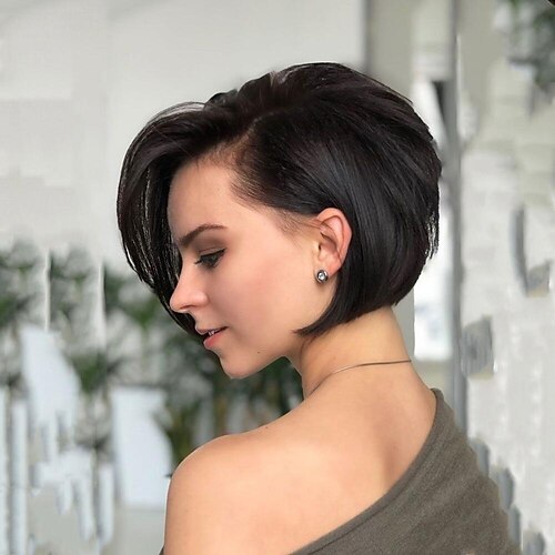 

Short Bob Wig Pixie Cut Wig Straight Human Hair Wigs Cheap Human Hair Wig HD Transparent 13X4X1 Lace Front Wig For Women Pre plucked