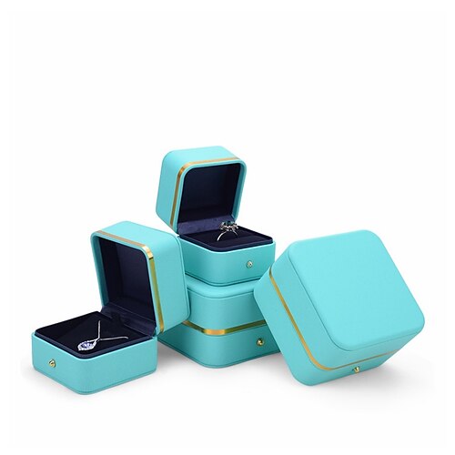 

Haute Couture Jewelry Storage Box Leather Pendant Box Watch Box Bracelet Box Gold Edge Jewelry Box